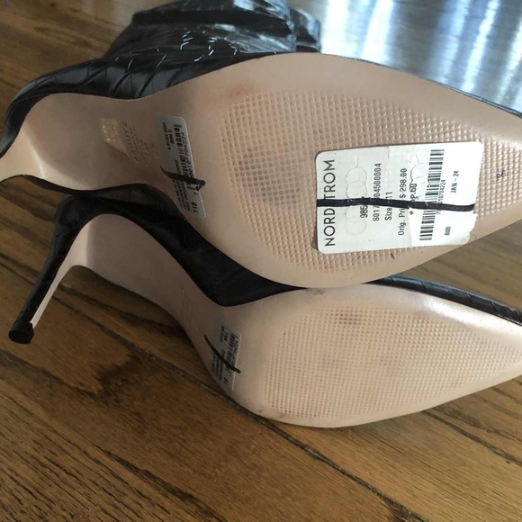 Schutz Maryana Over The Knee Leather Boot Dark Chocolate - Picture 10 of 11